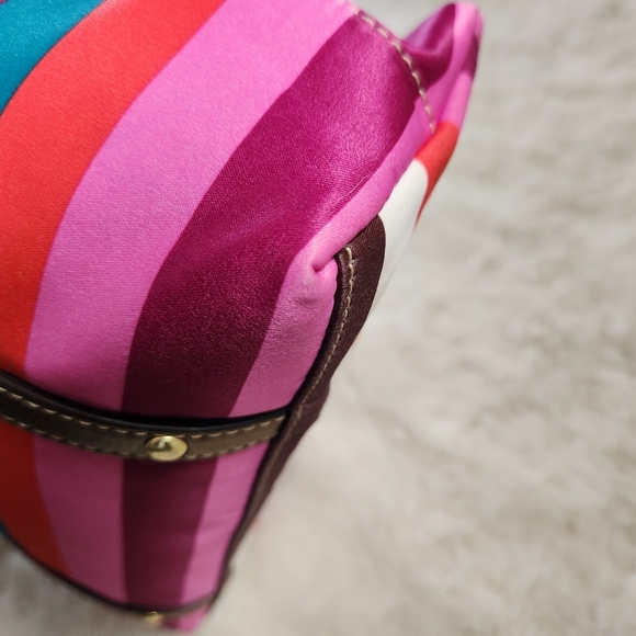 Coach Legacy Stripe Sateen Tote Bag - Picture 13 of 15